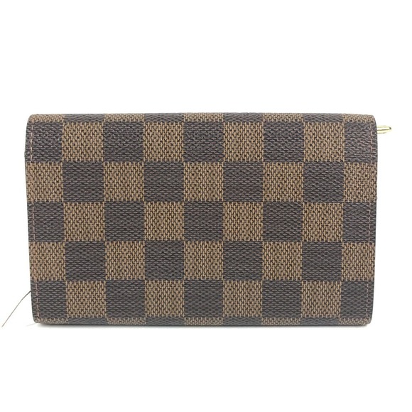 Louis Vuitton Bi Wallet Damier Ebene Brown Monnaie Zip Porte Tresor Bi - Picture 1 of 9